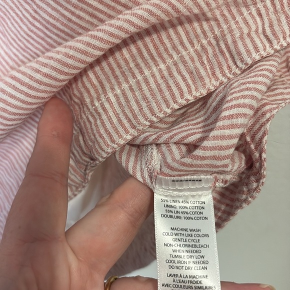 BeachLunchLounge Small red and white striped linen/cotton blend dress - Picture 3 of 4